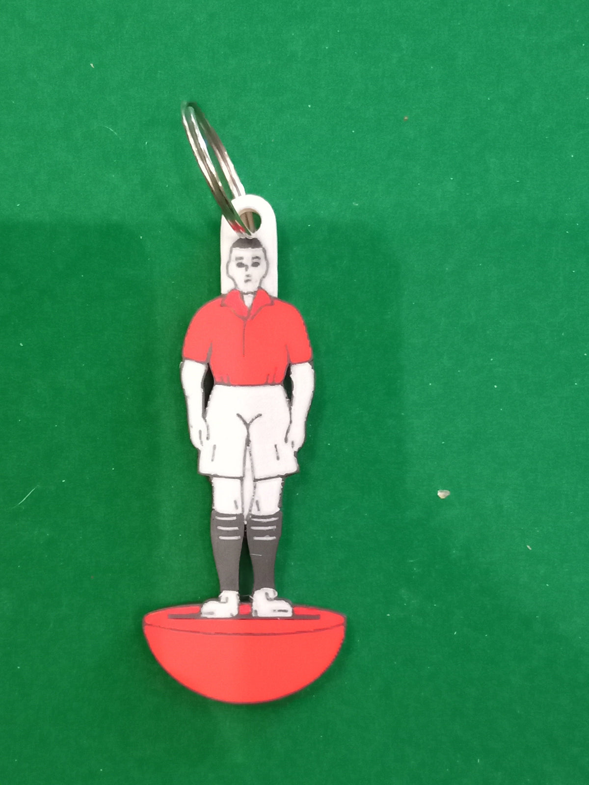 Subbuteo portachiave 3D stile flat - colore rosso