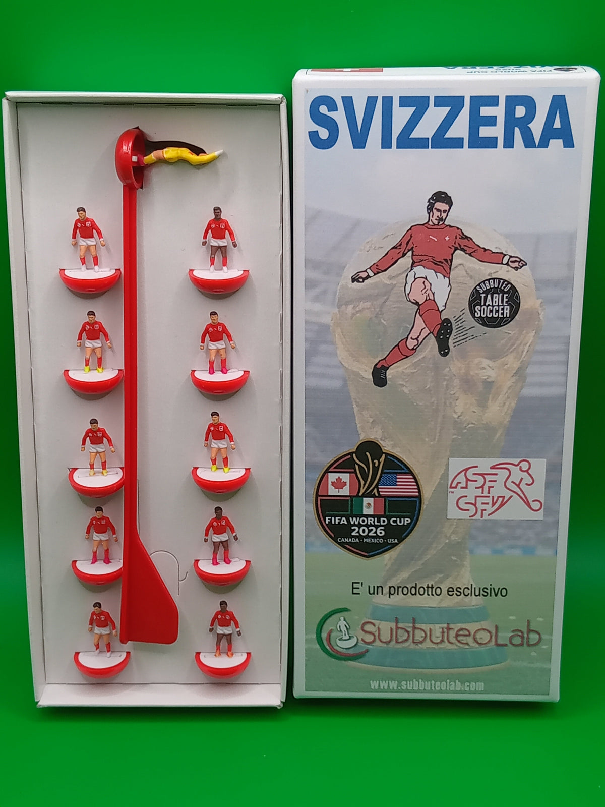 Subbuteolab squadra hw collana mondiali 2026 Svizzera - dipinta a mano