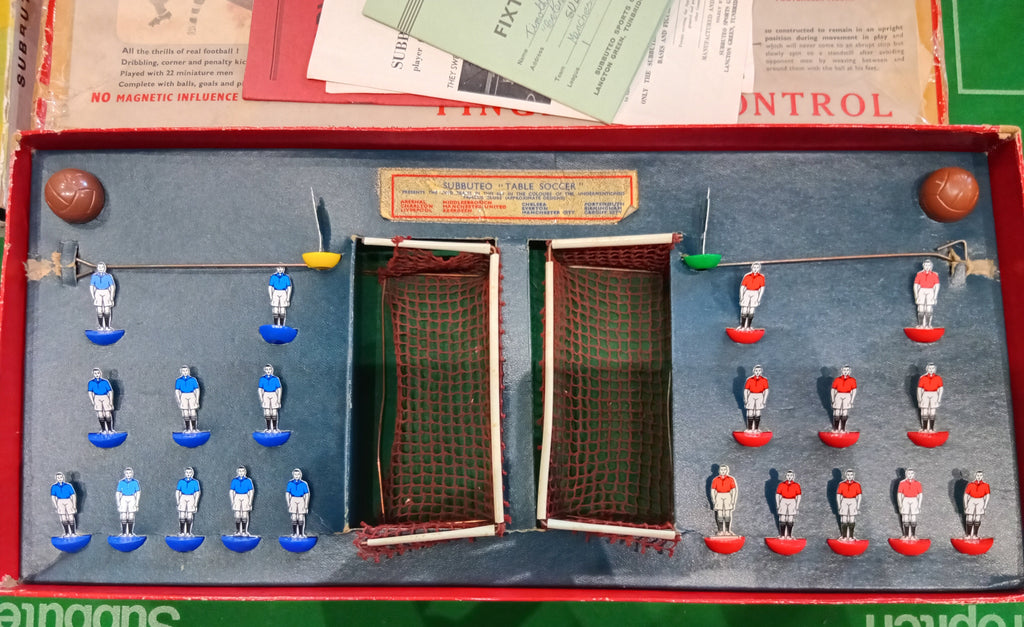 Subbuteo set box Flat 1950s Super Set 1° versione