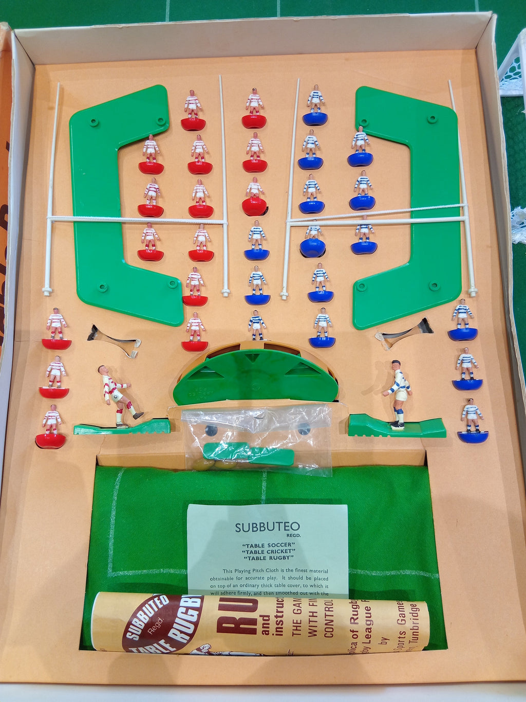Subbuteo set box Rugby International Edition