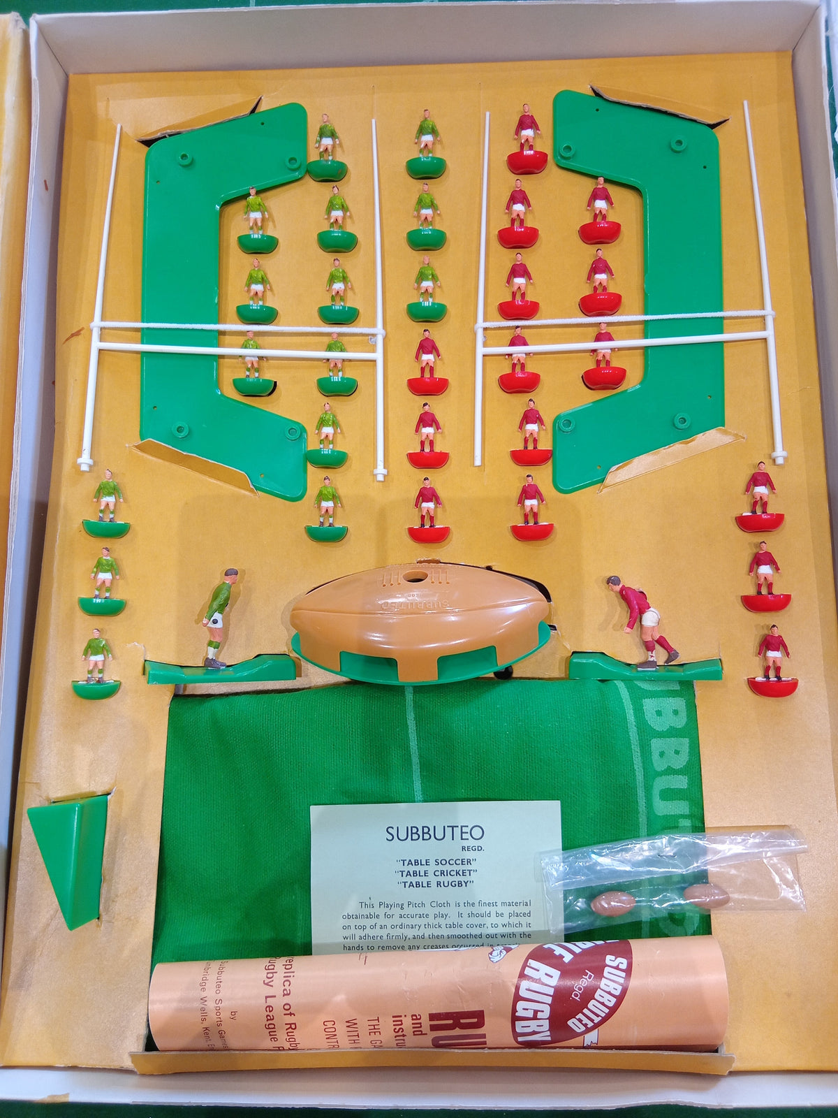 Subbuteo set box Rugby International Edition