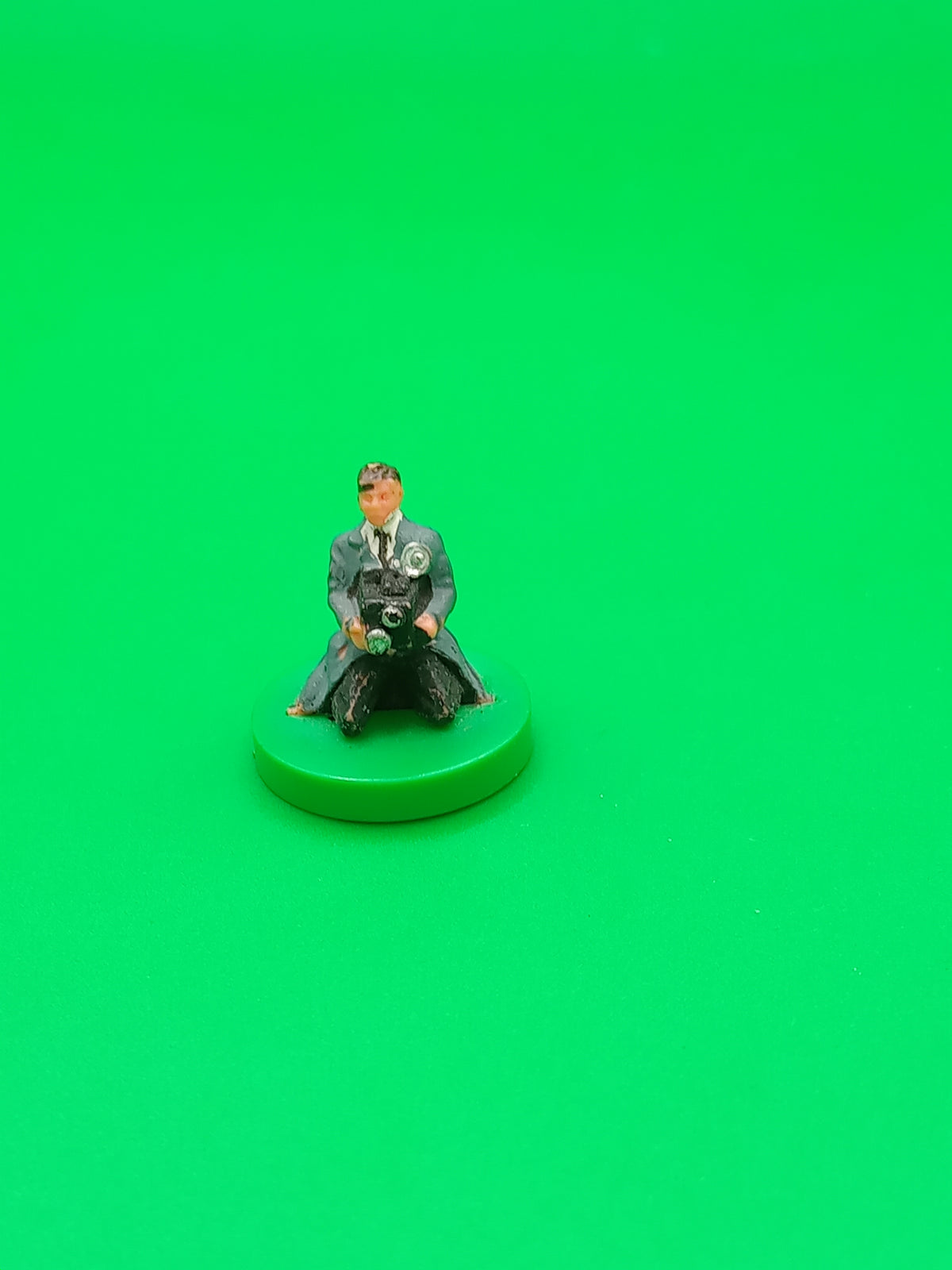 Subbuteo personaggio stadio Fotografo Chinato Abito Grigio