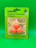Subbuteo blister 3 palloni Standard Panelled Footballs C144 - arancioni