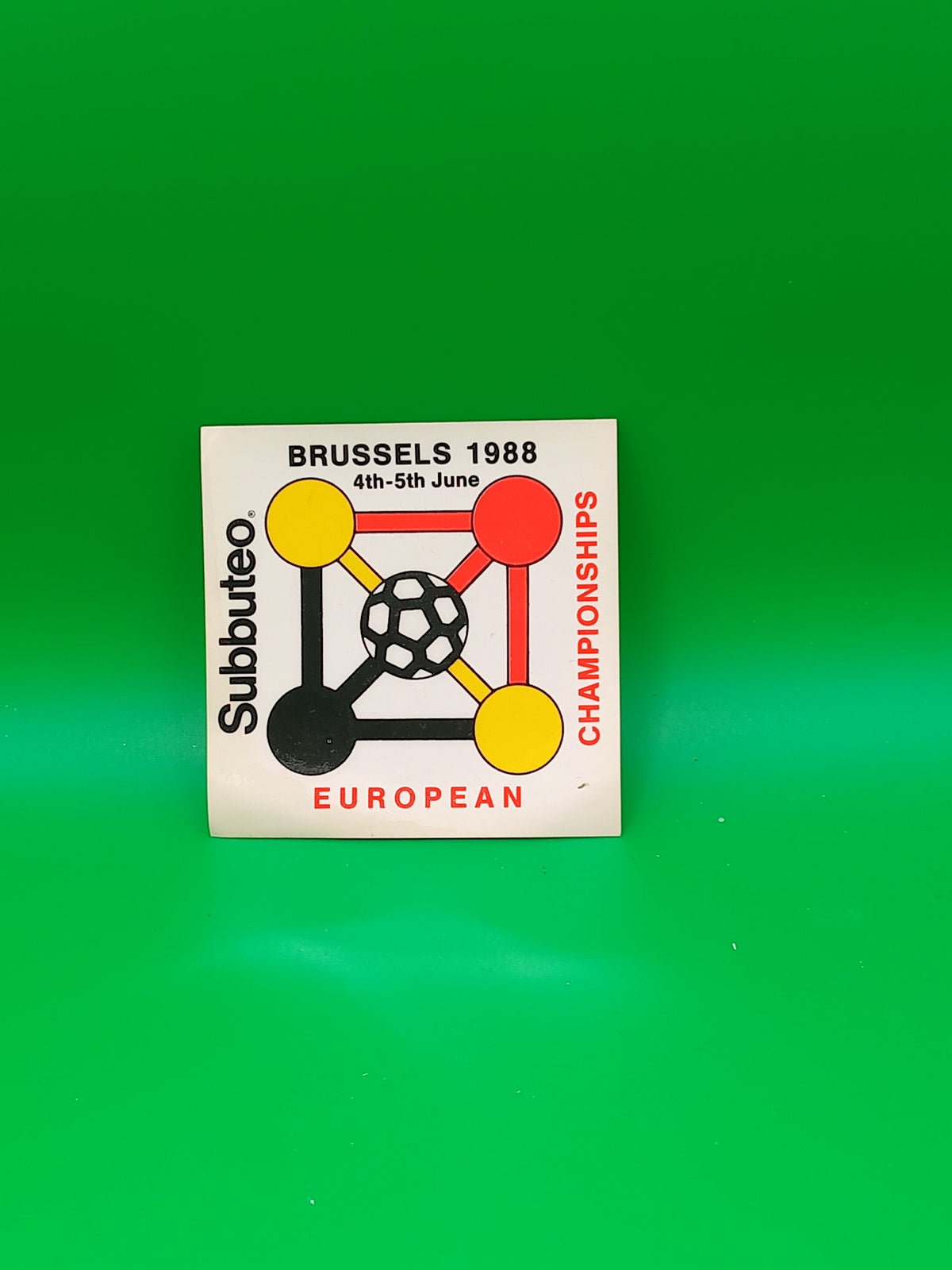 Subbuteo adesivo campionati europei Bruxelles 1988