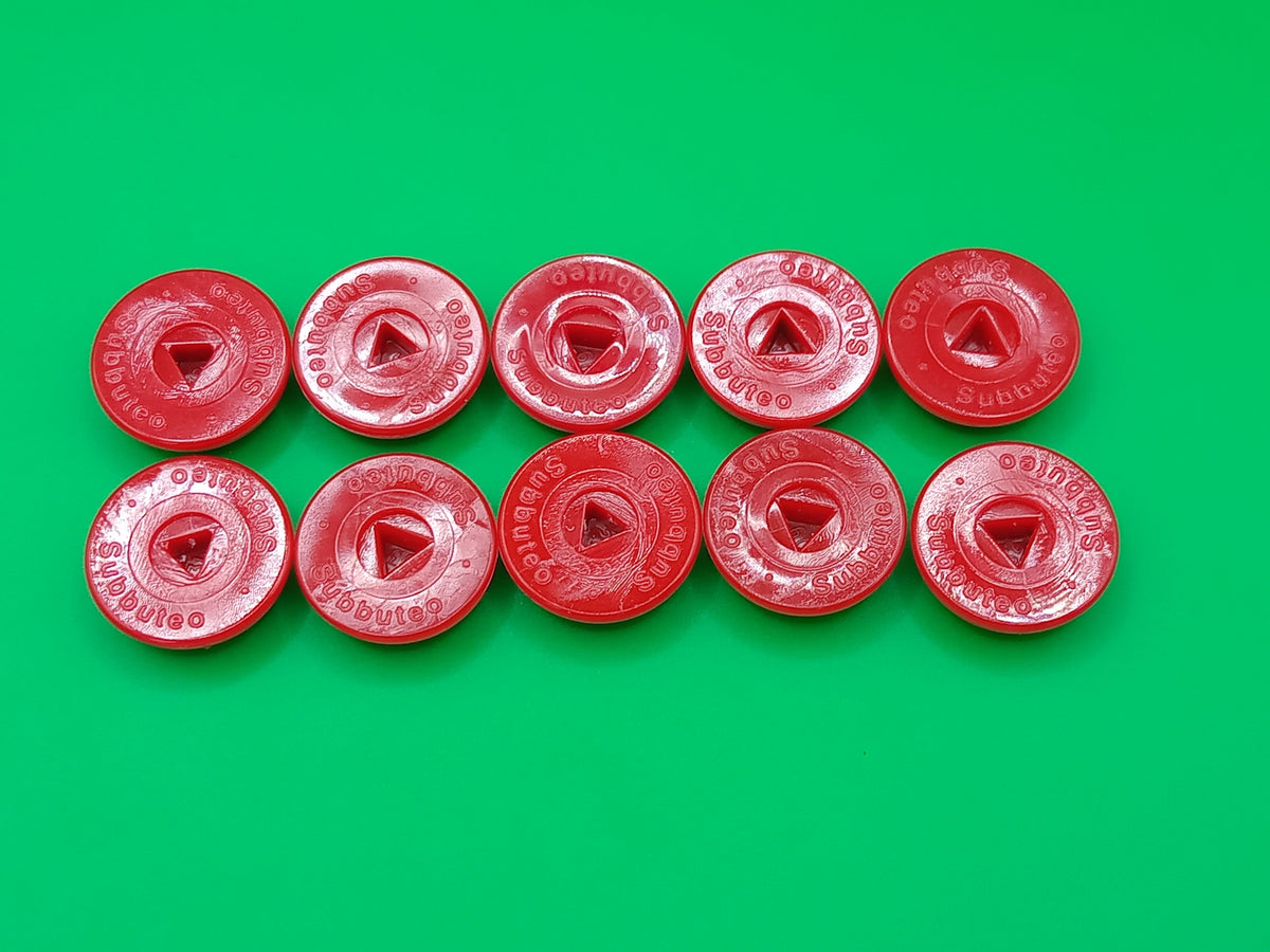 Subbuteo Hasbro kit 10 basi - colore rosso