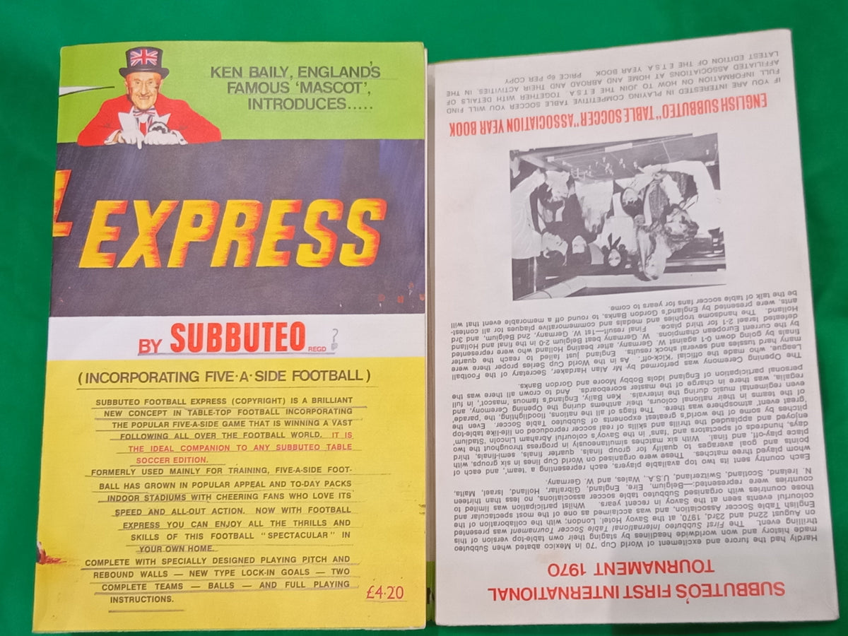 Subbuteo catalogo illustrato in lingua inglese 1971-72