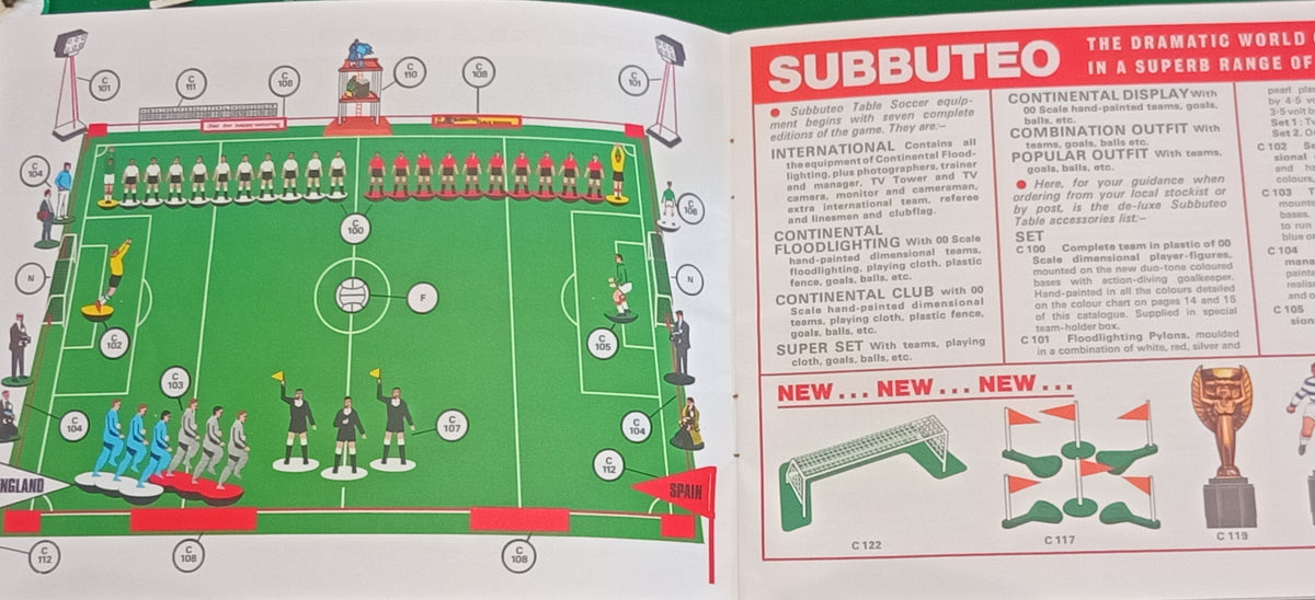 Subbuteo catalogo anni'70