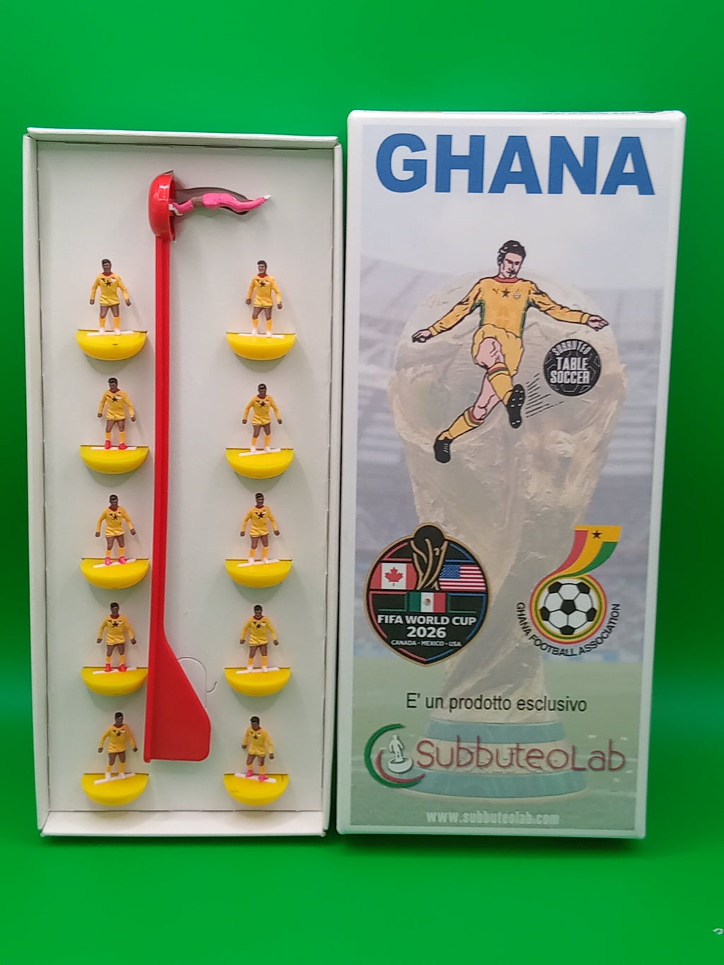 Subbuteolab collana mondiali 2026 Ghana - dipinta a mano