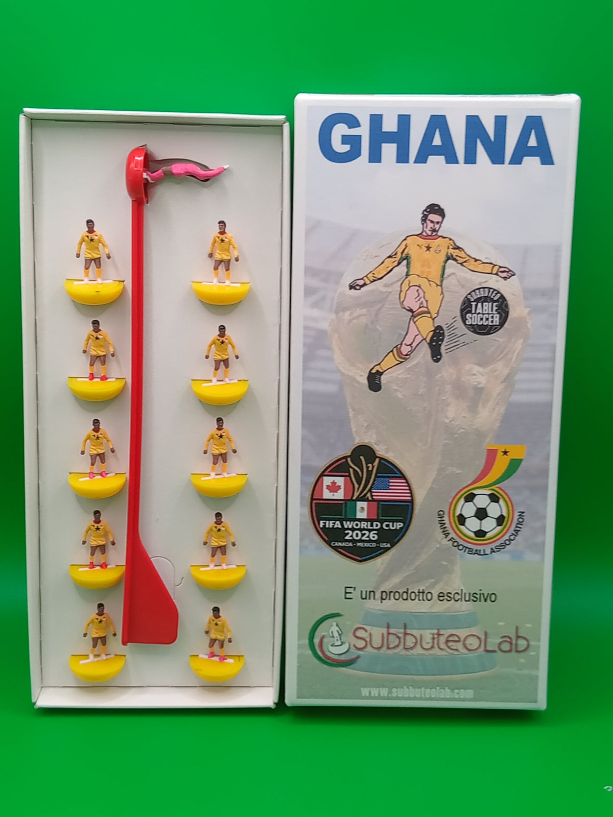 Subbuteolab collana mondiali 2026 Ghana - dipinta a mano