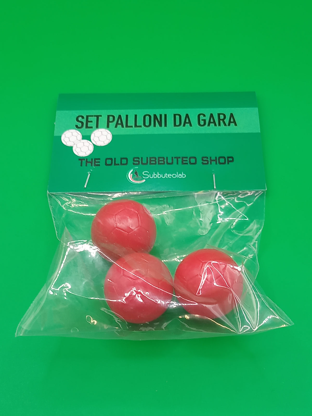 Subbuteolab blister 3 Palloni da Gara Rosso