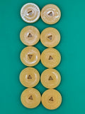 Subbuteo kit 10 basi monoblocco Hasbro - giallo