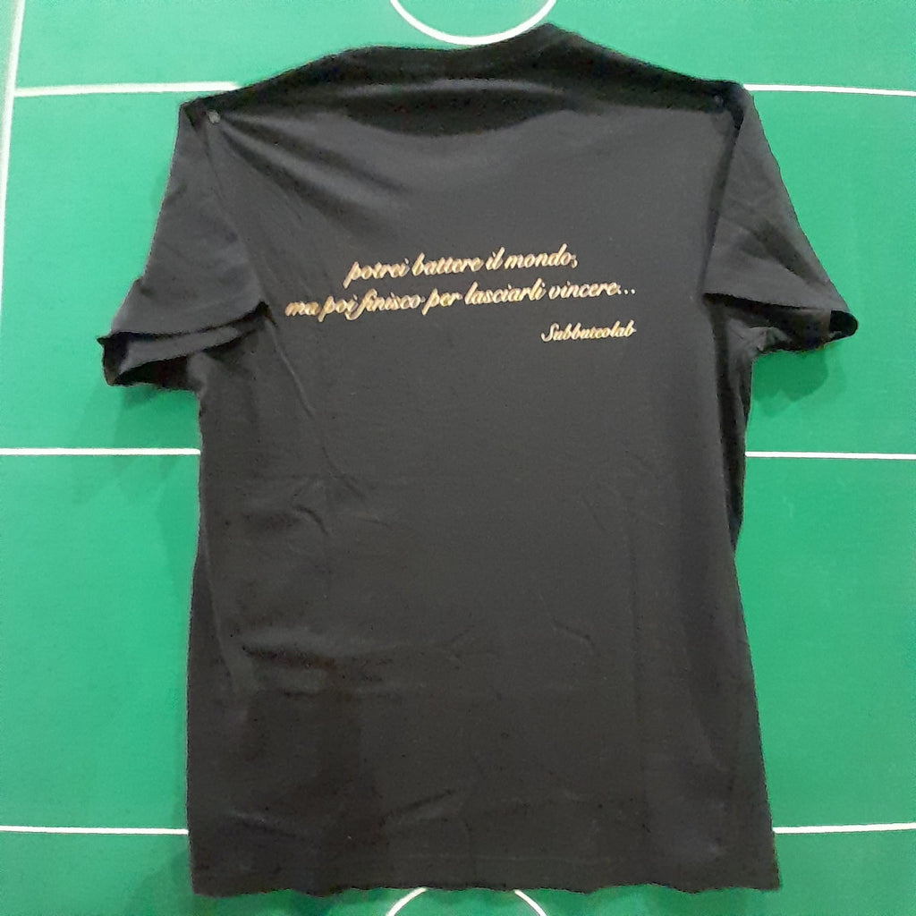 Subbuteolab T-shirt nero/gold in cotone