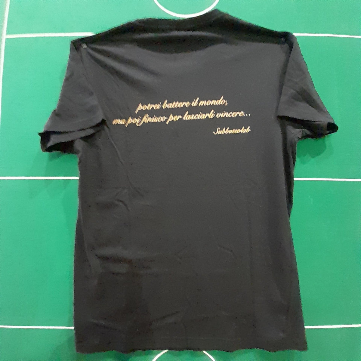 Subbuteolab T-shirt nero/gold in cotone