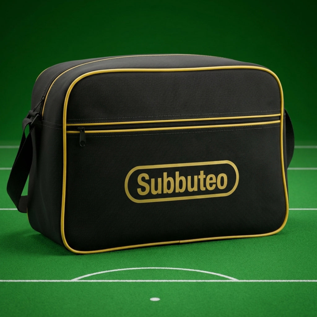 Subbuteo borsa con tracolla regolabile - nero/oro
