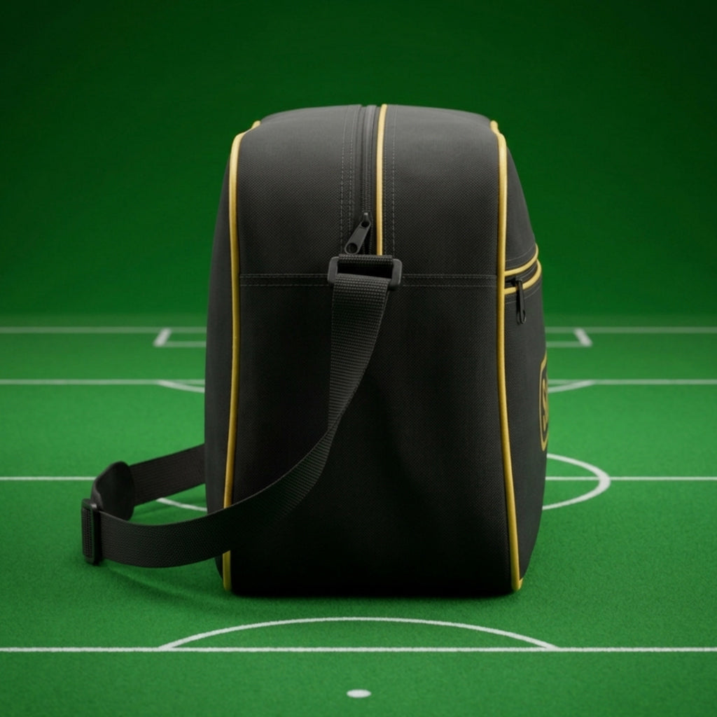 Subbuteo borsa con tracolla regolabile - nero/oro