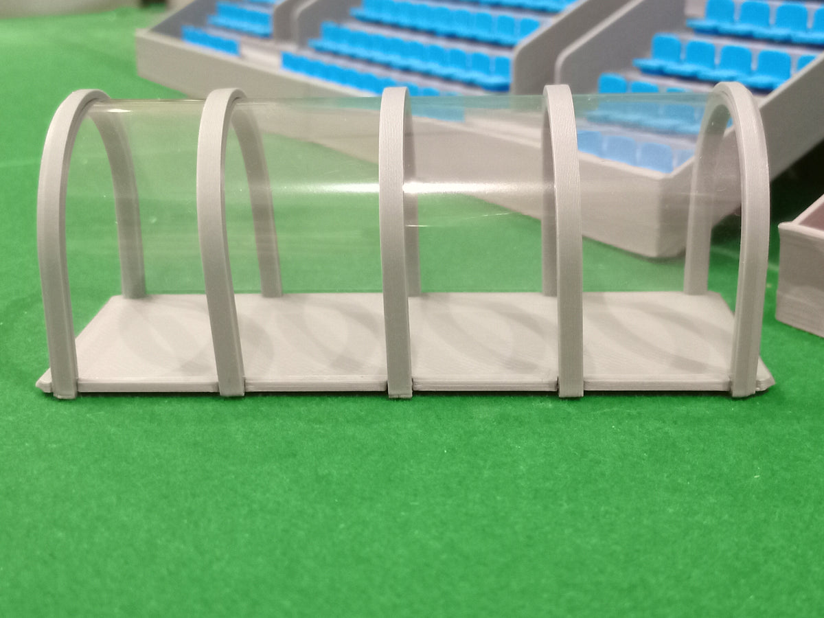 Subbuteolab linea stadio tunnel ingresso campo - colore grigio