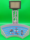 Subbuteolab linea stadio curva completa di riflettore - seggiolini blu