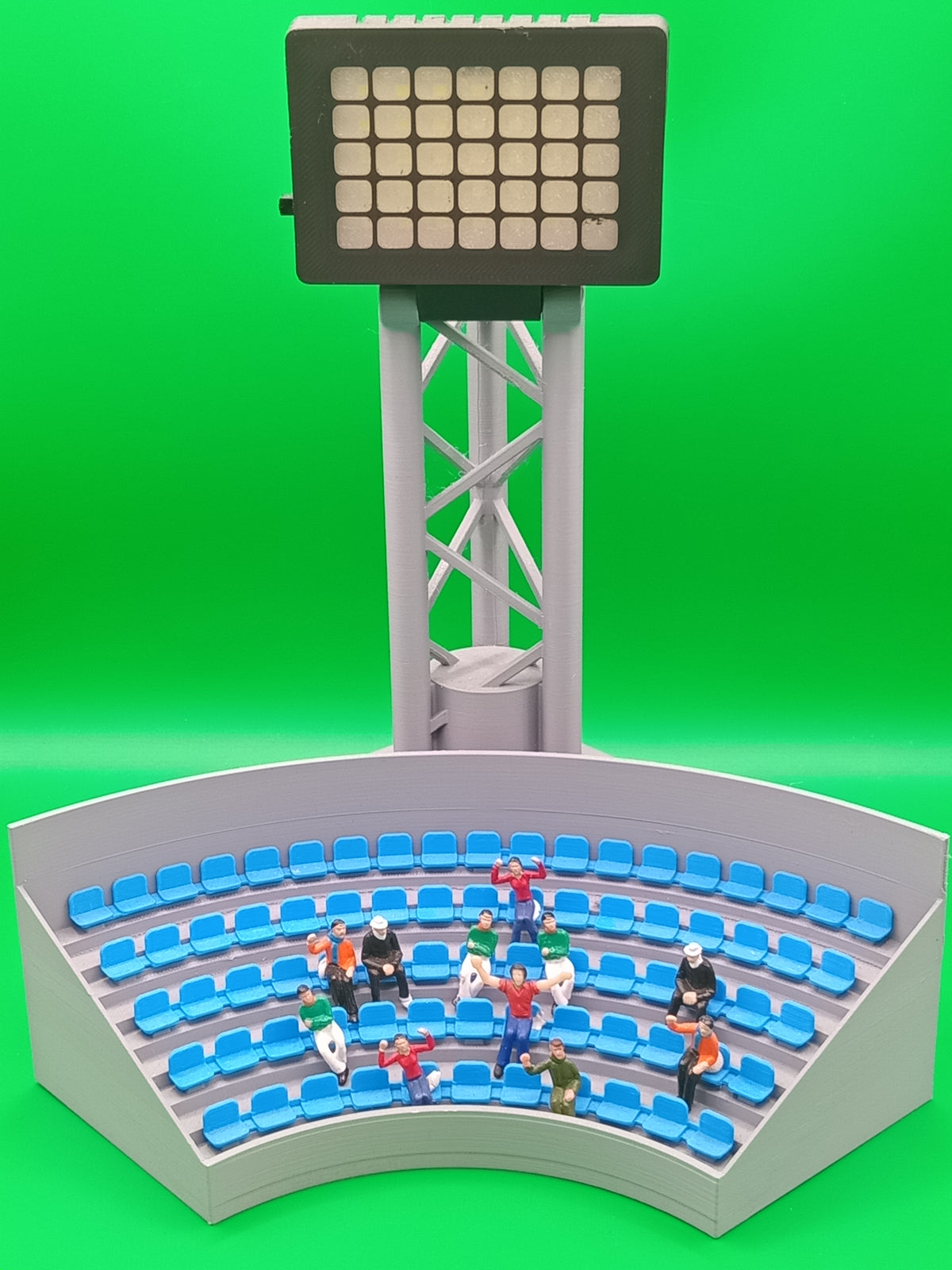 Subbuteolab linea stadio curva completa di riflettore - seggiolini blu