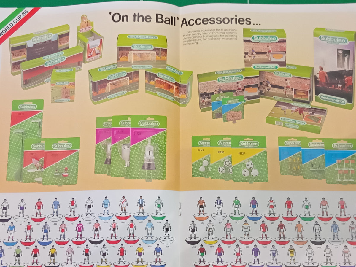 Subbuteo catalogo world cup '86 - lingua inglese