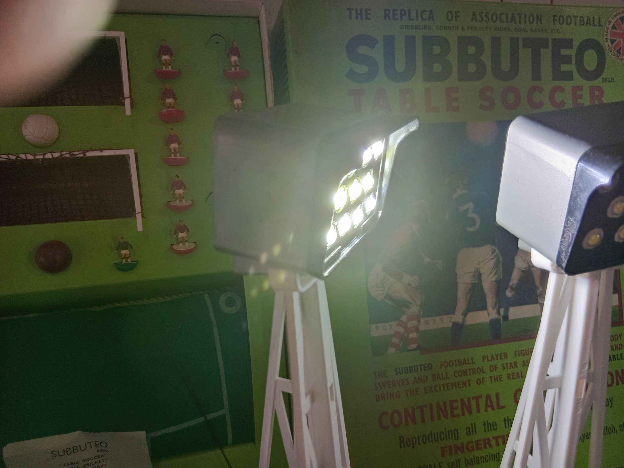 Subbuteo coppia di riflettori originali C101 modificati a led - immagine 2